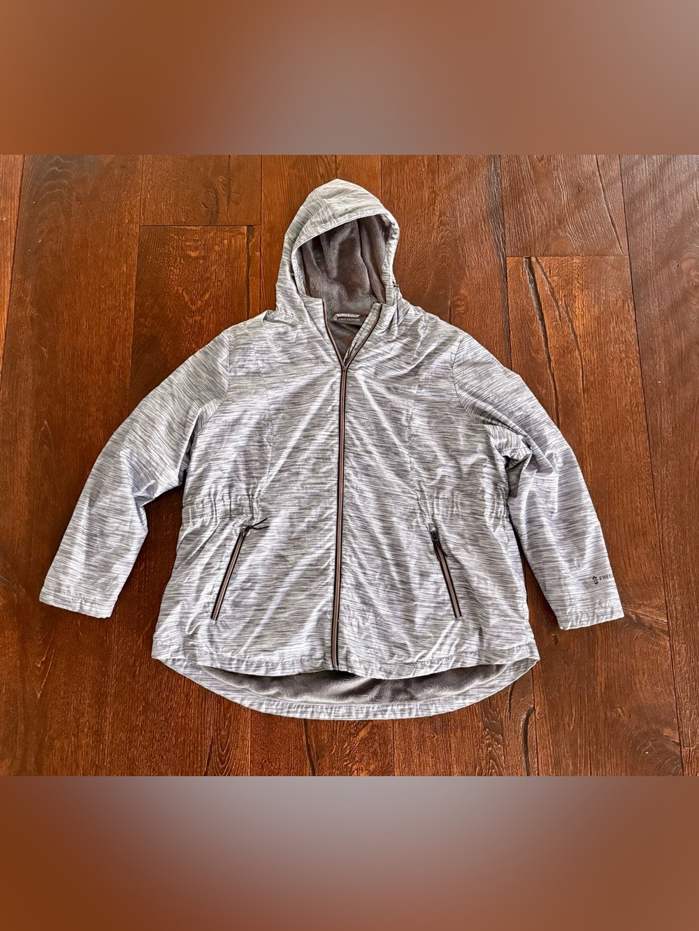 Free Country Heather Gray Super Softshell Hooded Jacket